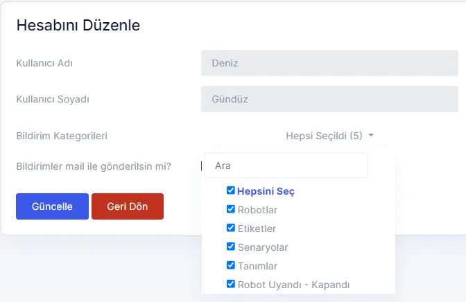 Yönetim Paneli Uygulamaları Başlangıç